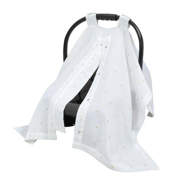 Stars 100% Cotton Muslin Snap Stroller Cover