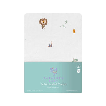 Simba 100% Cotton Satin Baby Fitted Sheet - 70 x 140 cm