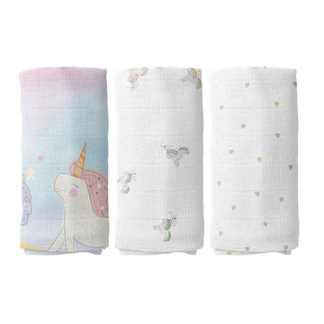 Astra Muslin Blanket Set (70x70 cm 3 Pieces)