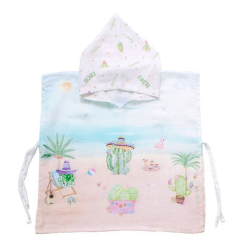 Cactus 100% Cotton Muslin Poncho