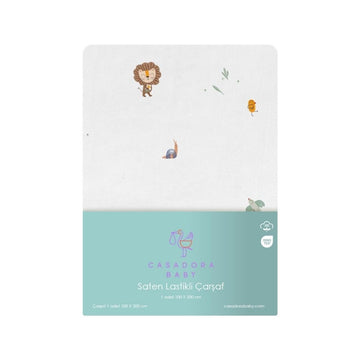 Simba 100% Cotton Satin Elastic Baby Sheet - 100 x 200 cm