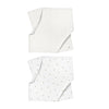 Happy Bee Embroidered 100% Cotton Muslin Blanket Set (90x90 cm 2-Piece)