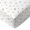 Forest Amigos 100% Cotton Satin Baby Fitted Sheet Set - 100x200 cm + 50x70 cm