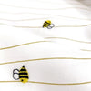 Happy Bee 100% Cotton Satin Embroidered Single Duvet Cover Set