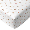 Forest Amigos 100% Cotton Satin Baby Fitted Sheet Set - 70x140 cm + 35x45 cm