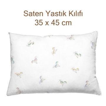 Astra %100 Pamuk, Saten Bebek Yastık Kılıfı - 35x45 cm