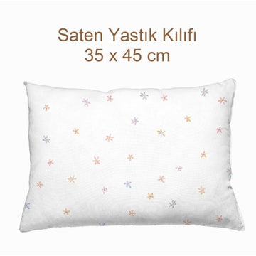 Bloom %100 Pamuk, Saten Bebek Yastık Kılıfı - 35x45 cm