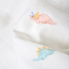 Dino 100% Cotton Double Sided Biased Muslin Blanket