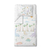 Dino 100% Cotton Satin Single Child Duvet Cover Set