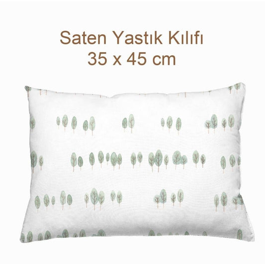 Oxygen %100 Pamuk, Saten Bebek Yastık Kılıfı - 35x45 cm