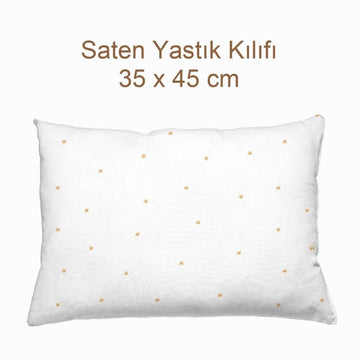 Stars 100% Cotton, Satin Pillowcase Baby Cover - 35x45 cm